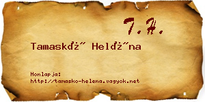 Tamaskó Heléna névjegykártya